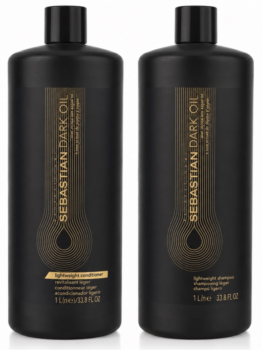 Sebastian Dark Oil Shampoo & Conditioner Duo 1L 33.8 fl oz Each Salon Size